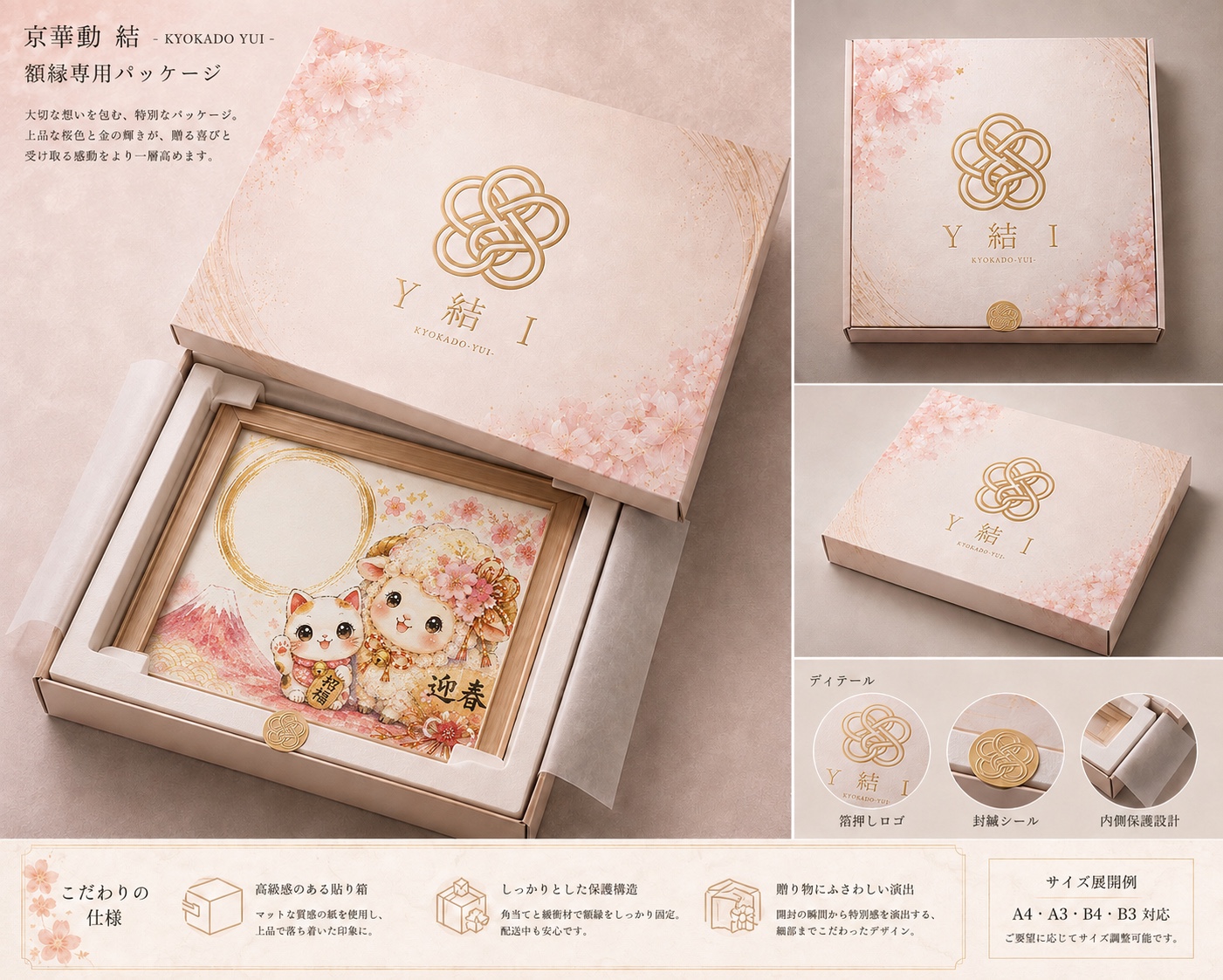 京華動 結 額縁専用パッケージ